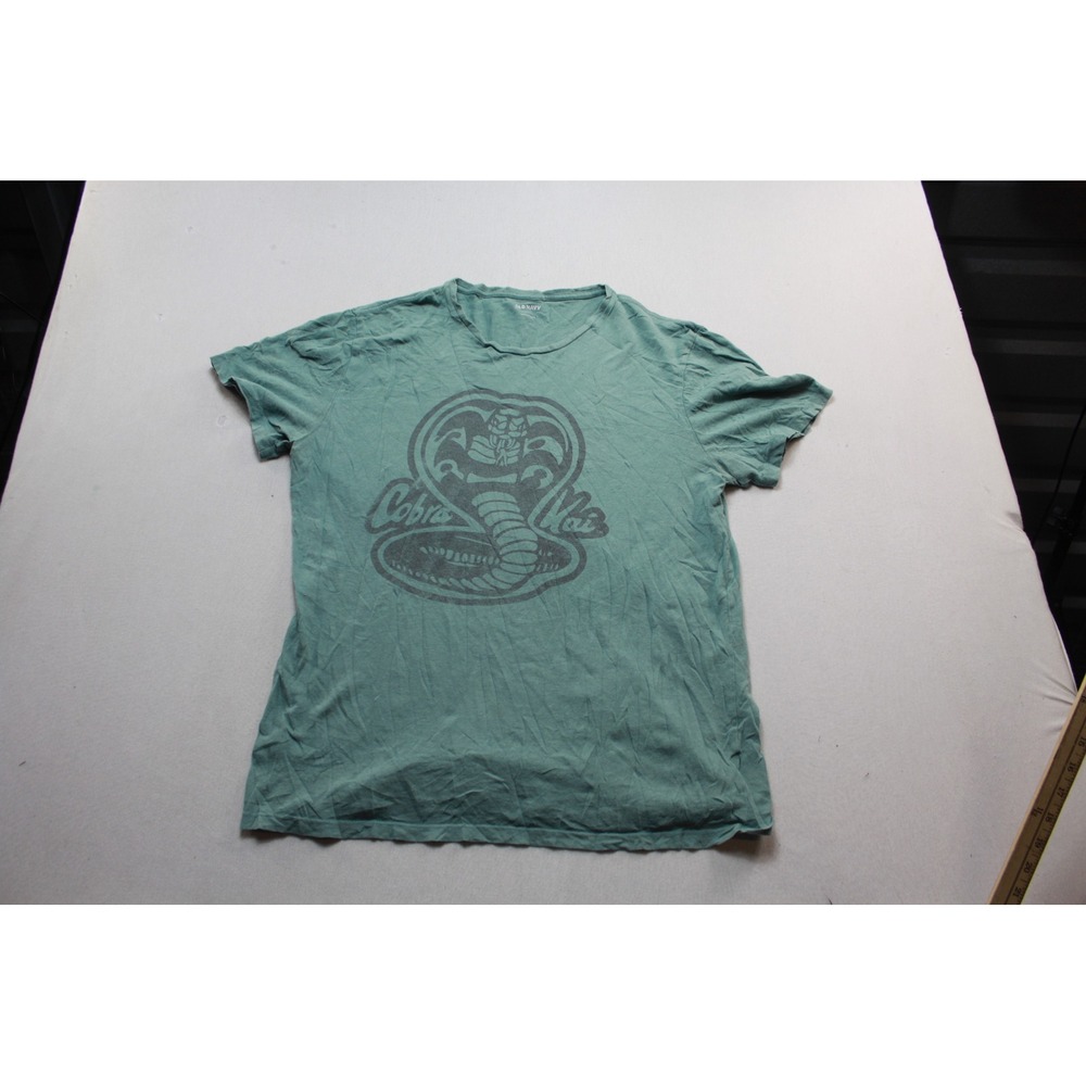Old Navy Cobra Kai Graphic Tee Women Large Teal Excellent Short Sleeve Cotton